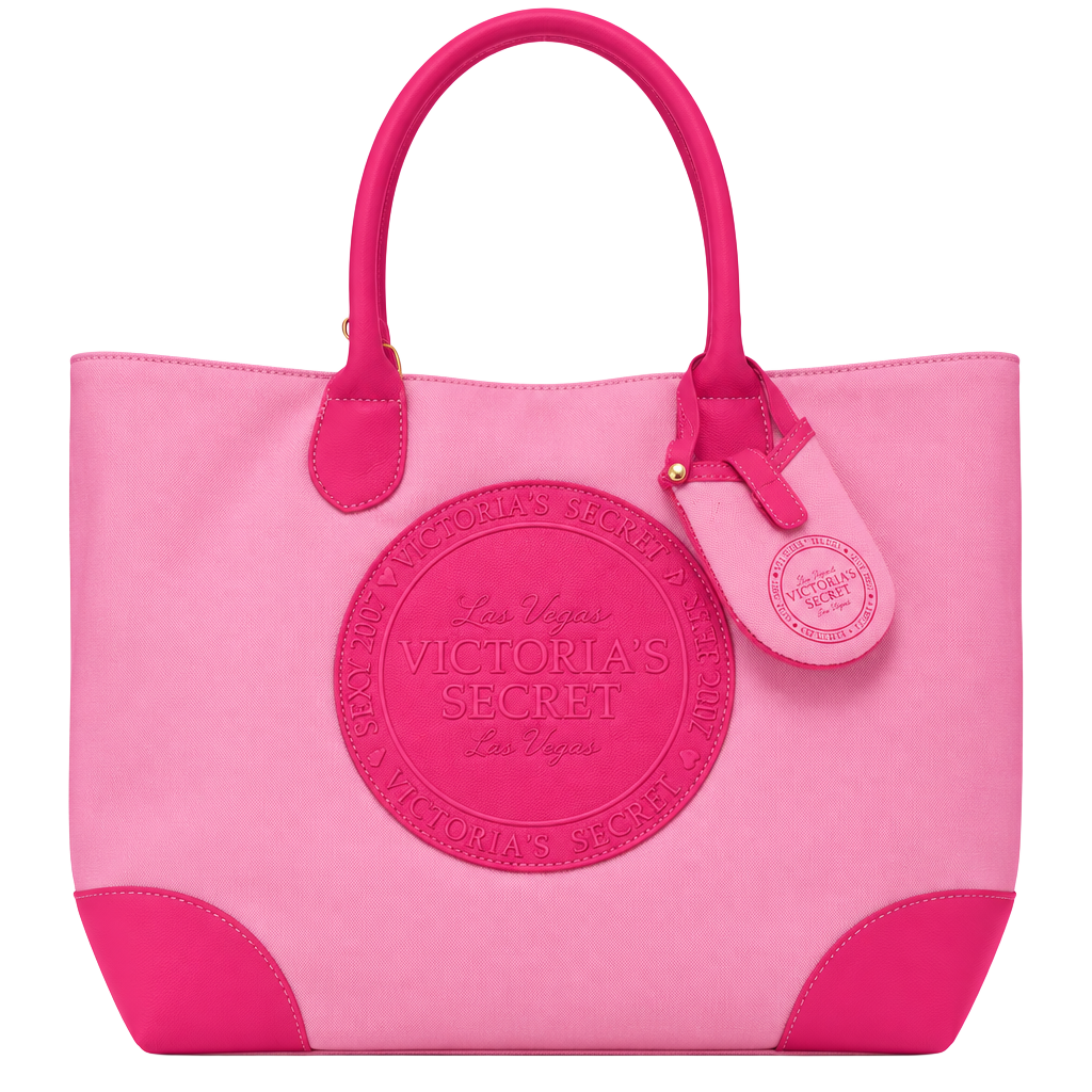 Victoria’s Secret 2007 Y2K Pink Rubber Jelly Open Tote Bag Pouch 1