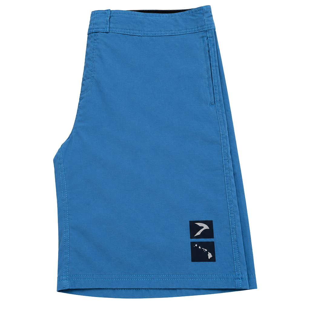 Wailoa Blue Board Shorts 4 Way Stretch Hawaiian Surf Swim Trunks Size 40 1