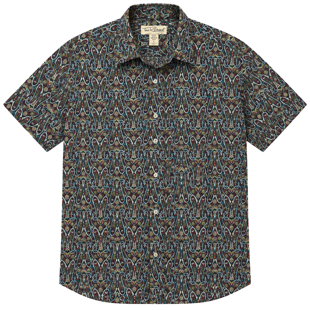 Tori Richard Paisley Hawaiian Aloha Shirt Cotton Lawn Resort Size L 1