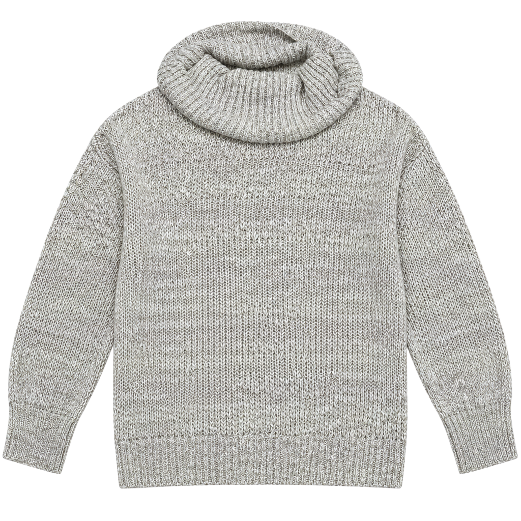Chico's Cowl Neck Sweater Size 1 Beige Acrylic Knit 1