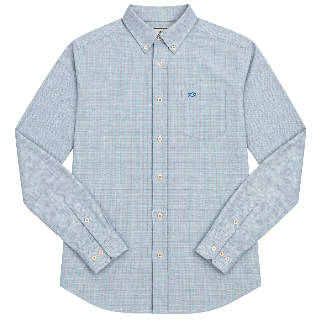 Southern Tide Button-Down Shirt Size L Blue Plaid Classic Fit 1