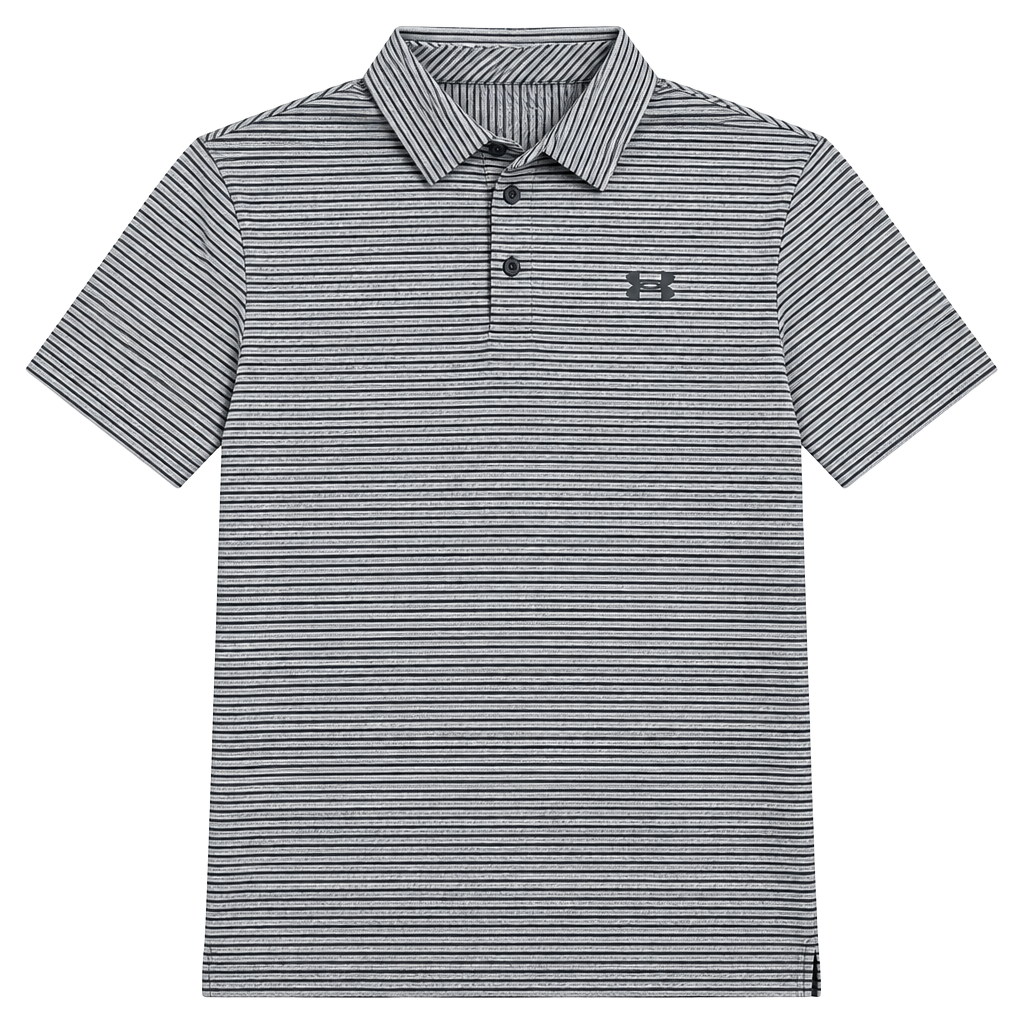 Under Armour HeatGear Polo Shirt Size L Striped Short Sleeve Golf 1
