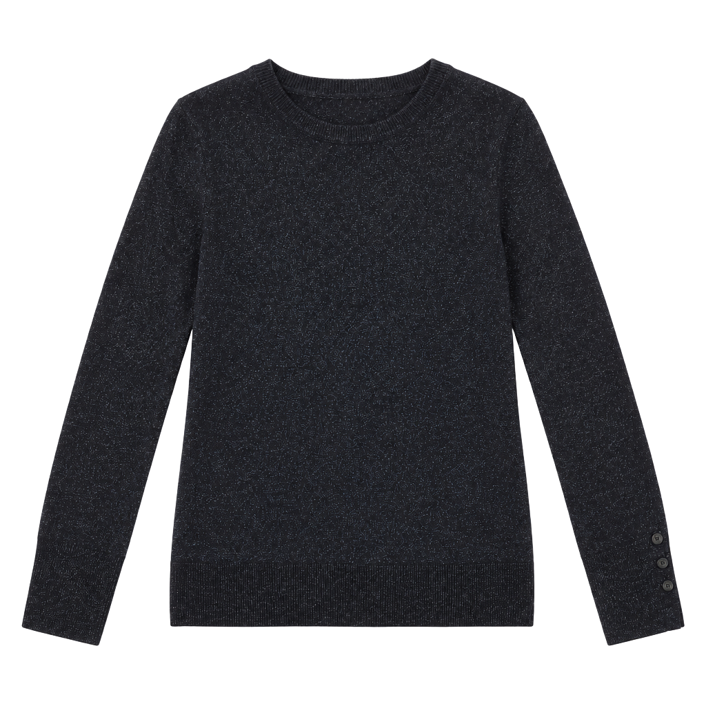 And Taylor Sparkle Knit Sweater Navy Size S 1