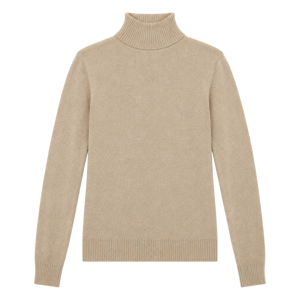 Joseph A. Turtleneck Sweater Size S Gold Metallic Viscose Blend 1