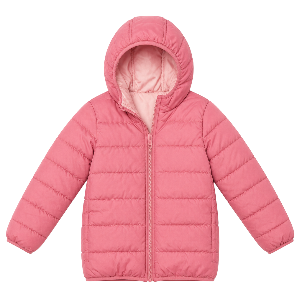 Carter's Girls Puffer Jacket, Size M/5-6, Pink 1