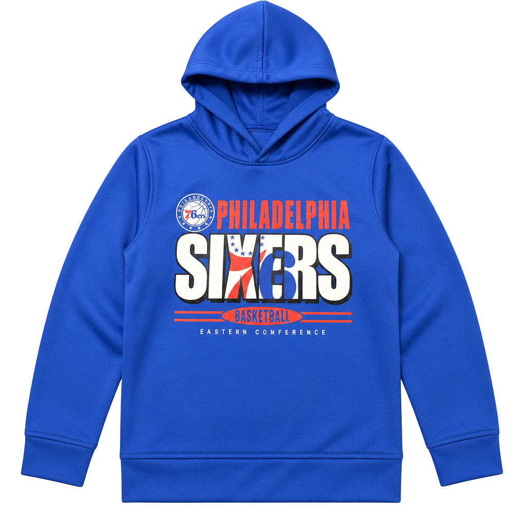Philadelphia 76ers NBA Toddler Size 2T Blue Pullover Hoodie Sweatshirt 1