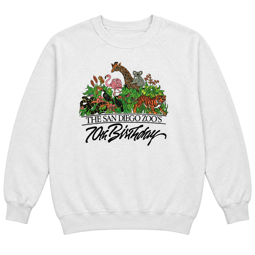 Vintage Deadstock San Diego Zoo 70th Birthday Sweatshirt Size L 1