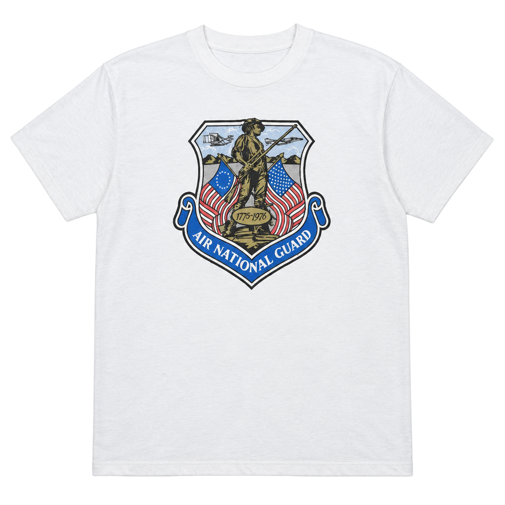 Heavy Cotton Air National Guard 1776-1976 T-Shirt Size XL White Vintage 1