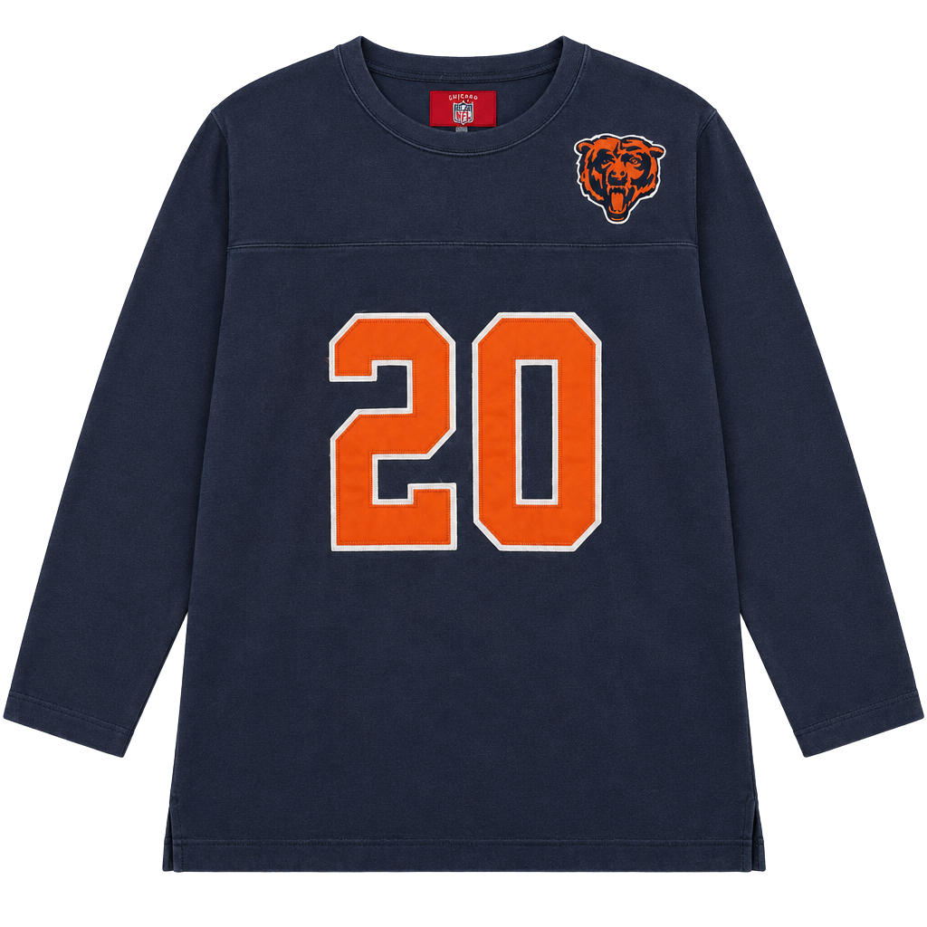 Gridiron NFL Chicago Bears 20 Long Sleeve Jersey Shirt Blue 1