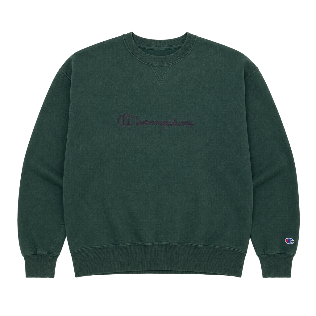 Vintage 90s Champion Reverse Weave Crewneck Sweatshirt Dark Green XL 1