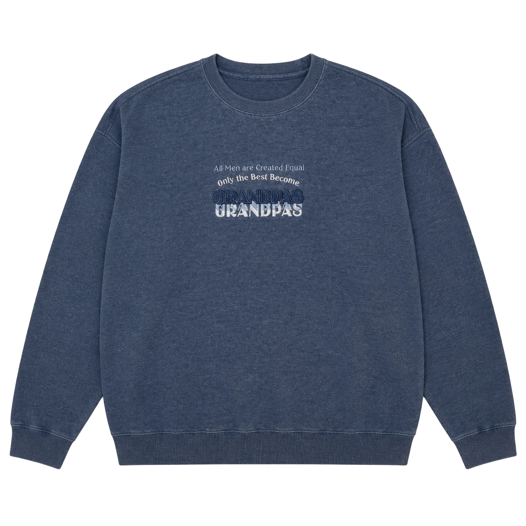Vintage MC Sport Grandpa Embroidered Crewneck Sweatshirt Blue 2XL 1