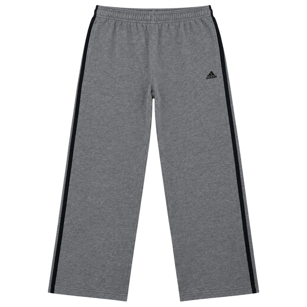 Adidas Essentials Fleece Sweatpants Size M Gray 3 Stripes 1
