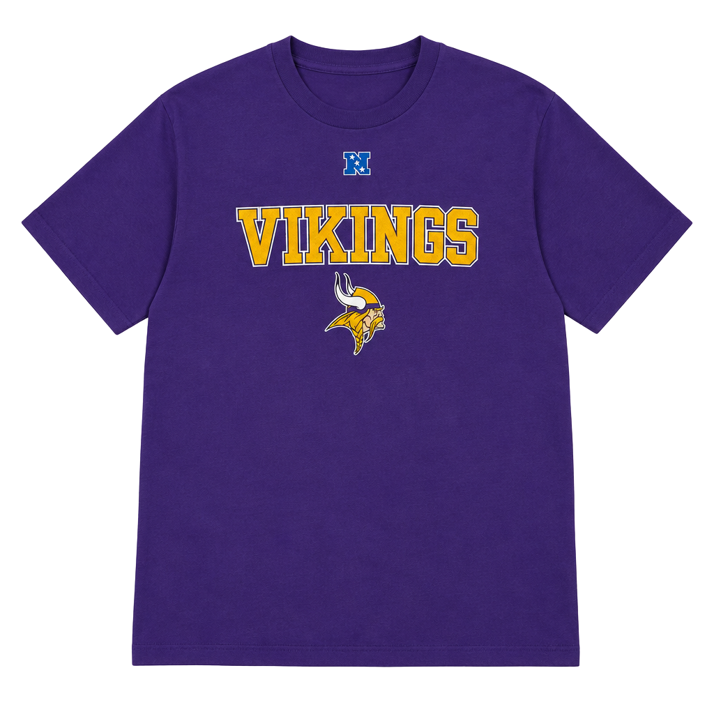 NFL Team Apparel Minnesota Vikings T-Shirt Size 2XL Purple Football Tee 1