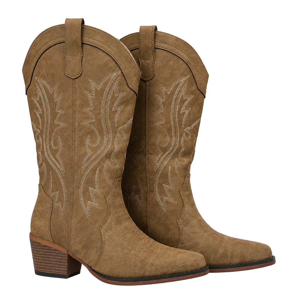 IUV Women's Western Boots in Brown 1