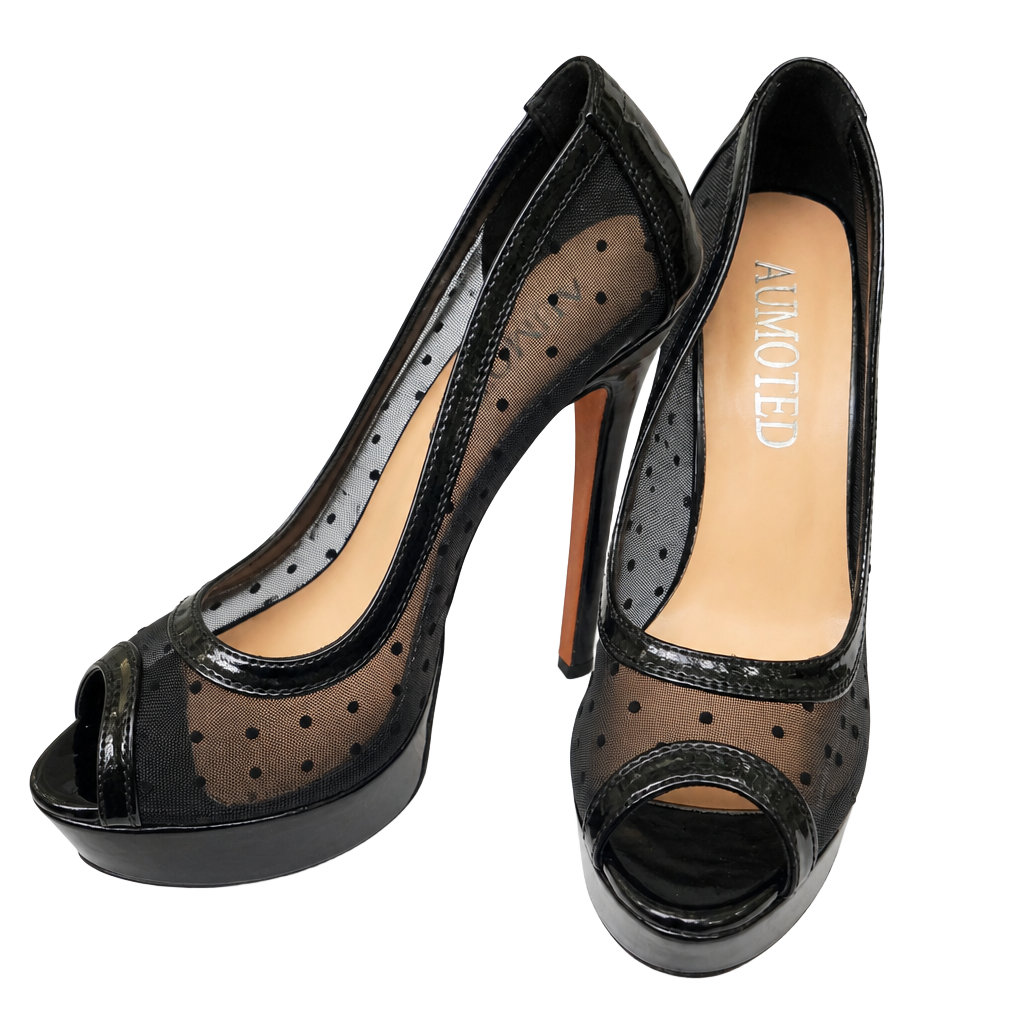 Women's Peep Toe 6" High Heel Platform Stiletto Pumps 1