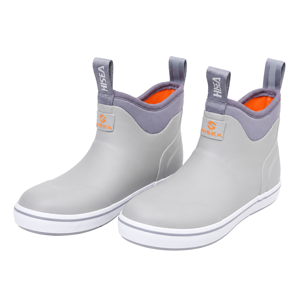 HISEA Childs Deck Boots, Grey, Size 4 1