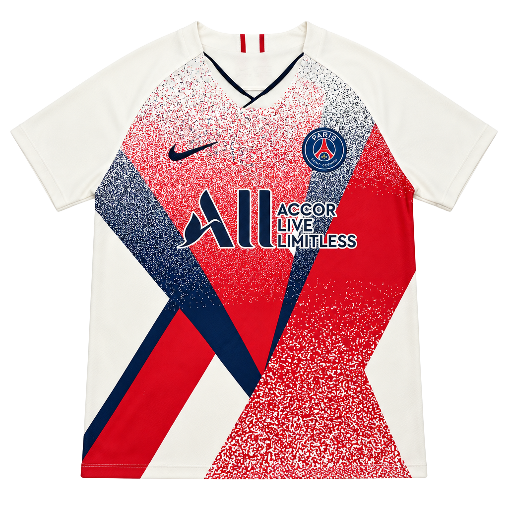 Nike PSG Paris Saint-Germain Dri-FIT Soccer Jersey White Red Navy ALL 1