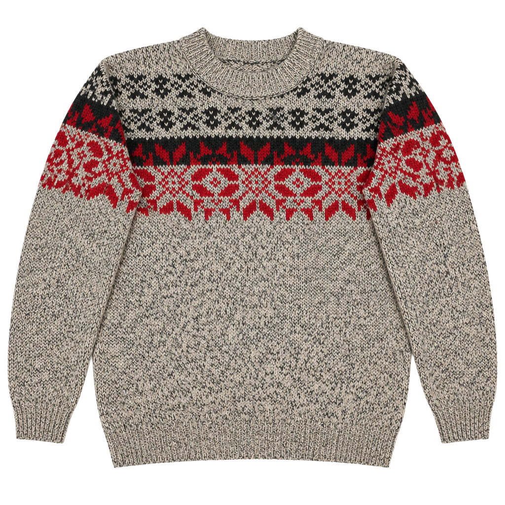 Vintage Eddie Bauer Legends 100% Wool Fair Isle Nordic Sweater Men’s XL 1
