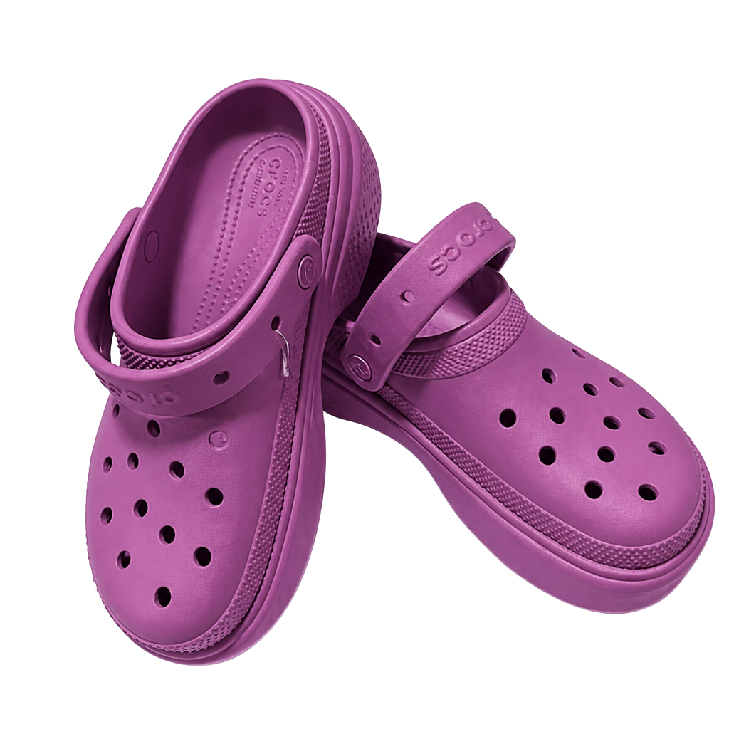 Crocs Stomp Clog Bubble Chunky Slip-On Slides Unisex M9/W11 Violet Purple 1