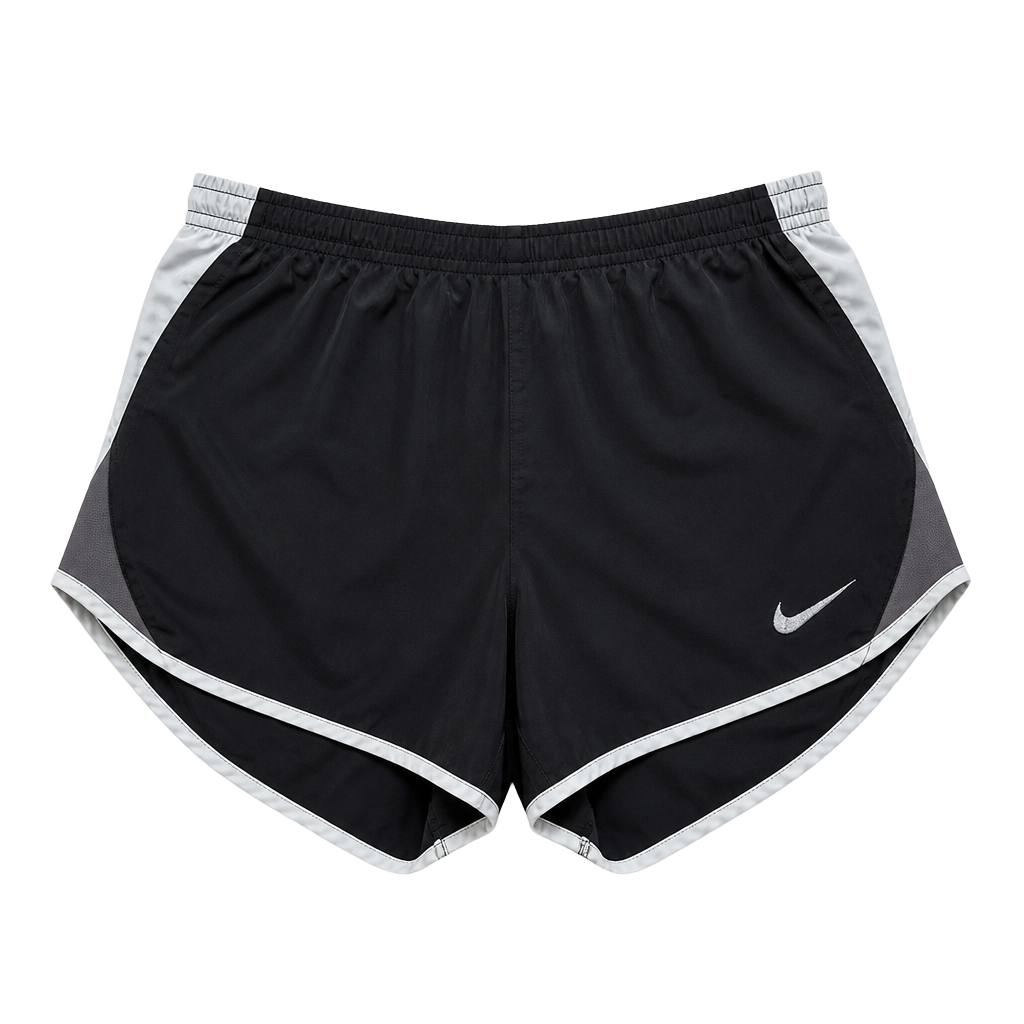 Nike Dri-FIT Tempo Women's Running Athletic Shorts Black and White 1
