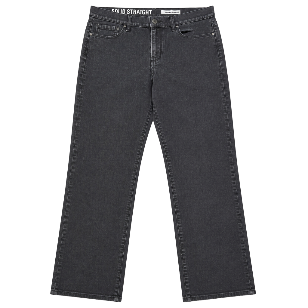 DKNY Jeans Women's Black Straight Leg Denim Pants Size 6 1