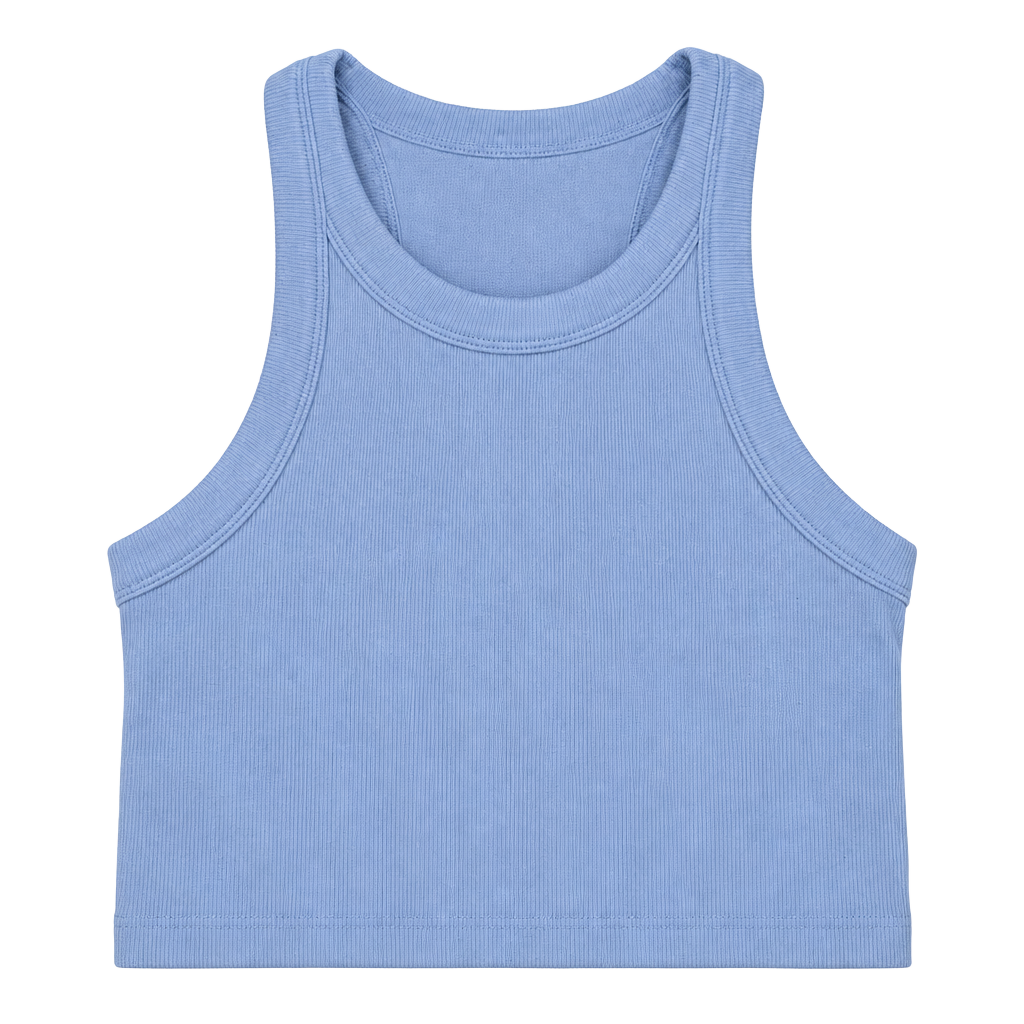 Alo Yoga Seamless Delight High Neck Bra Size S Blue 1