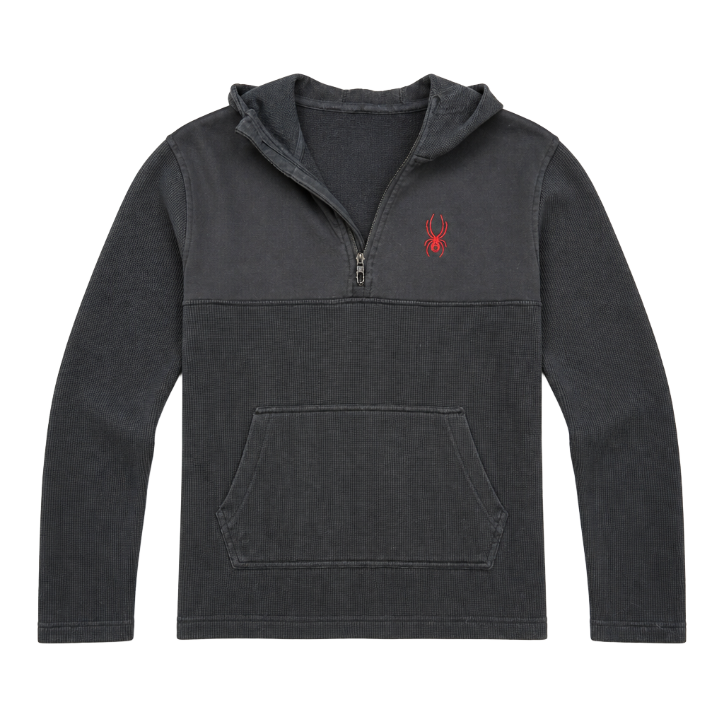 Spyder Men's Ray Half-Zip Pullover Hoodie Black 1