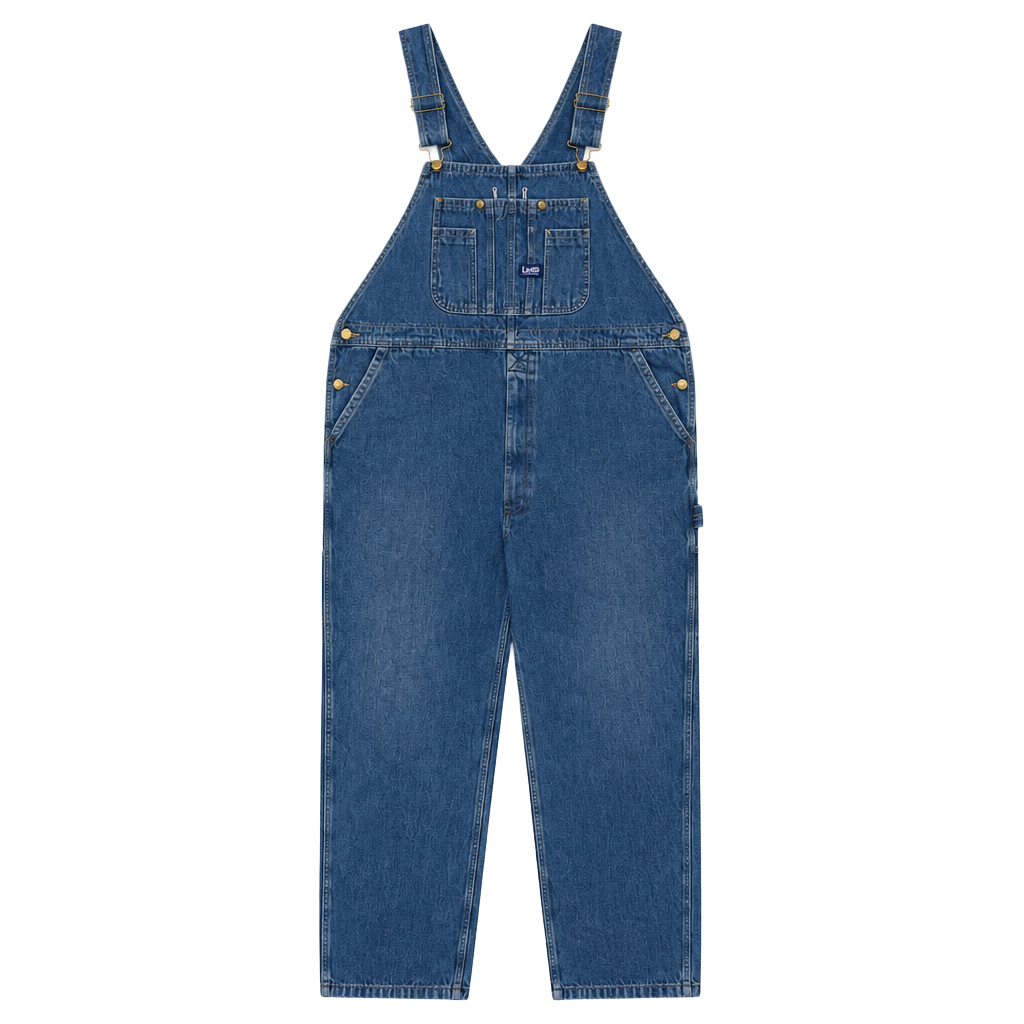 Vintage Big Smith Relaxed Fit Denim Carpenter Bib Overalls 1