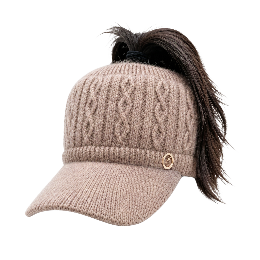 Winter Warm Knitted Tennis Hat Breathable & Cozy Stretchy Knitted Baseball Hats 1