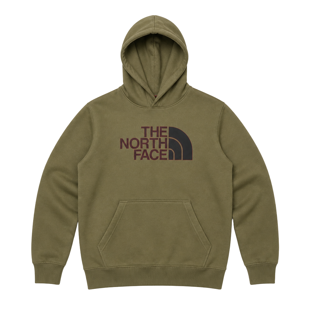 The North Face Olive Green Pullover Hoodie Boys Large 14/15 1