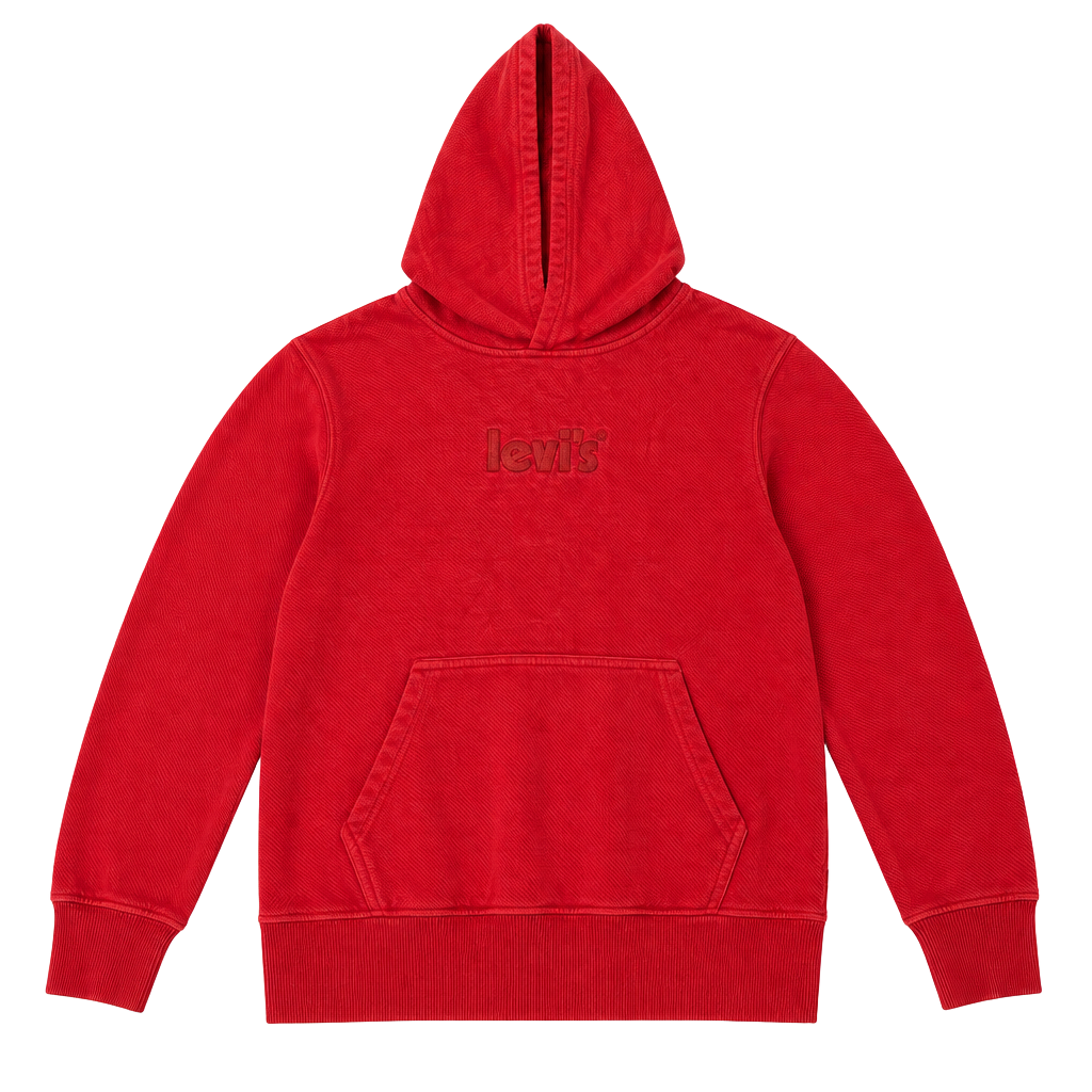Levi's Hoodie Size M (10-12 YRS) Red Pullover Sweatshirt 1