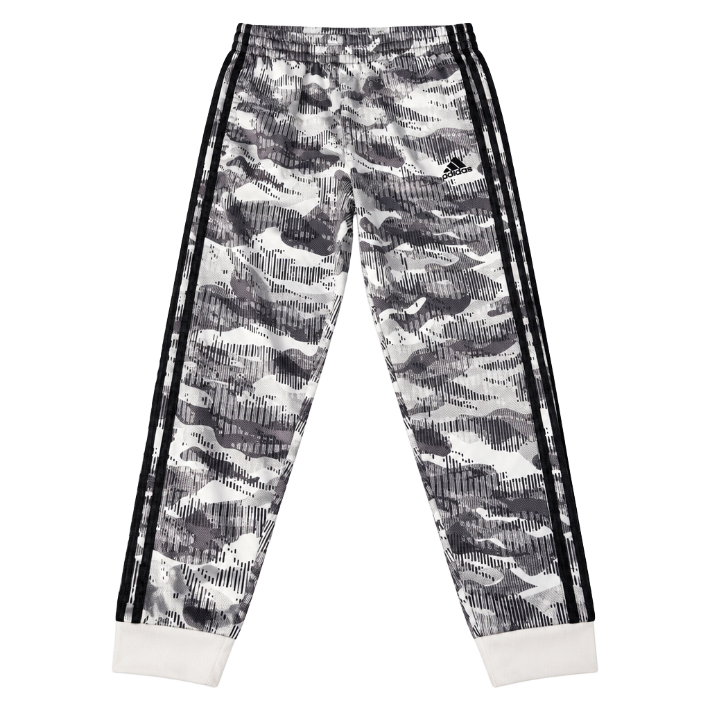 Adidas Youth Camouflage Jogger Pants Size 10/12 White Black 1
