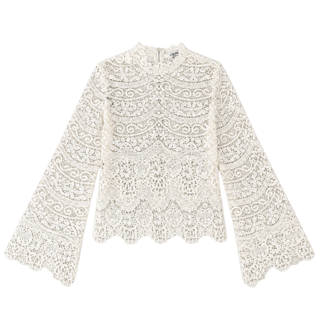 Fashion Nova Nikki Lace Top Size XS White 1