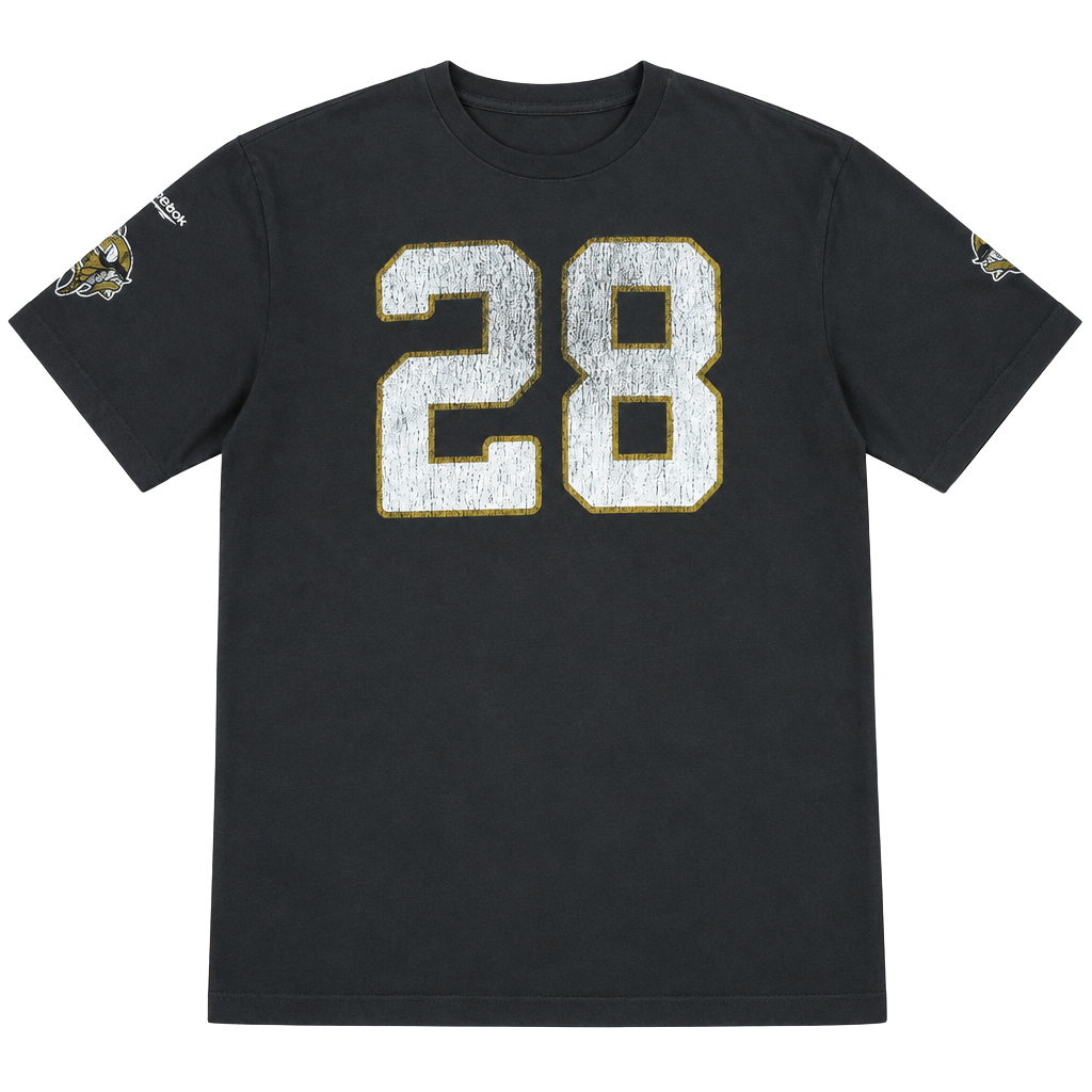 Reebok NFL Minnesota Vikings Adrian Peterson 28 T-Shirt Gray 1