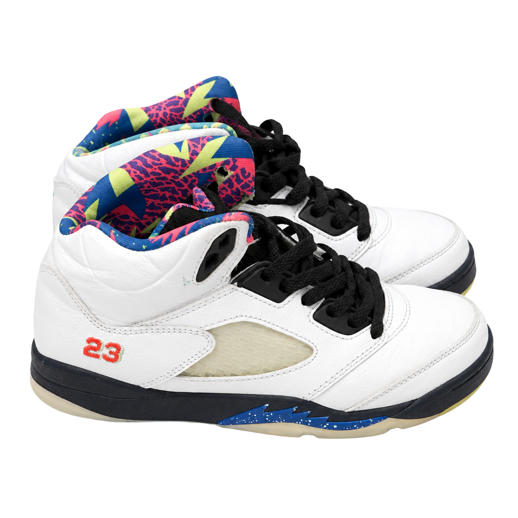 Jordan Air Jordan 5 Retro Alternate Bel-Air White Leather Sneakers Size 2Y 1