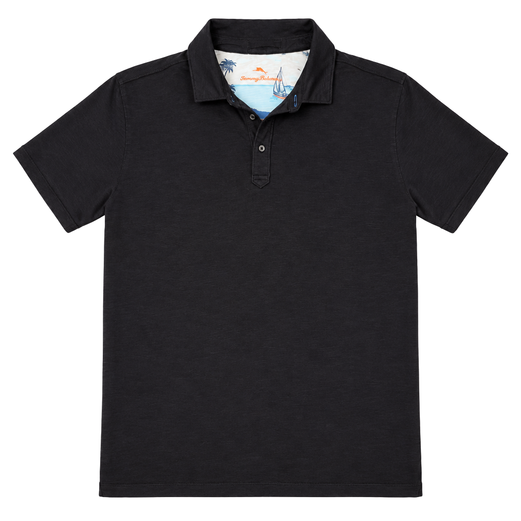 Tommy Bahama Polo Shirt Size XL Black Pima Cotton 1
