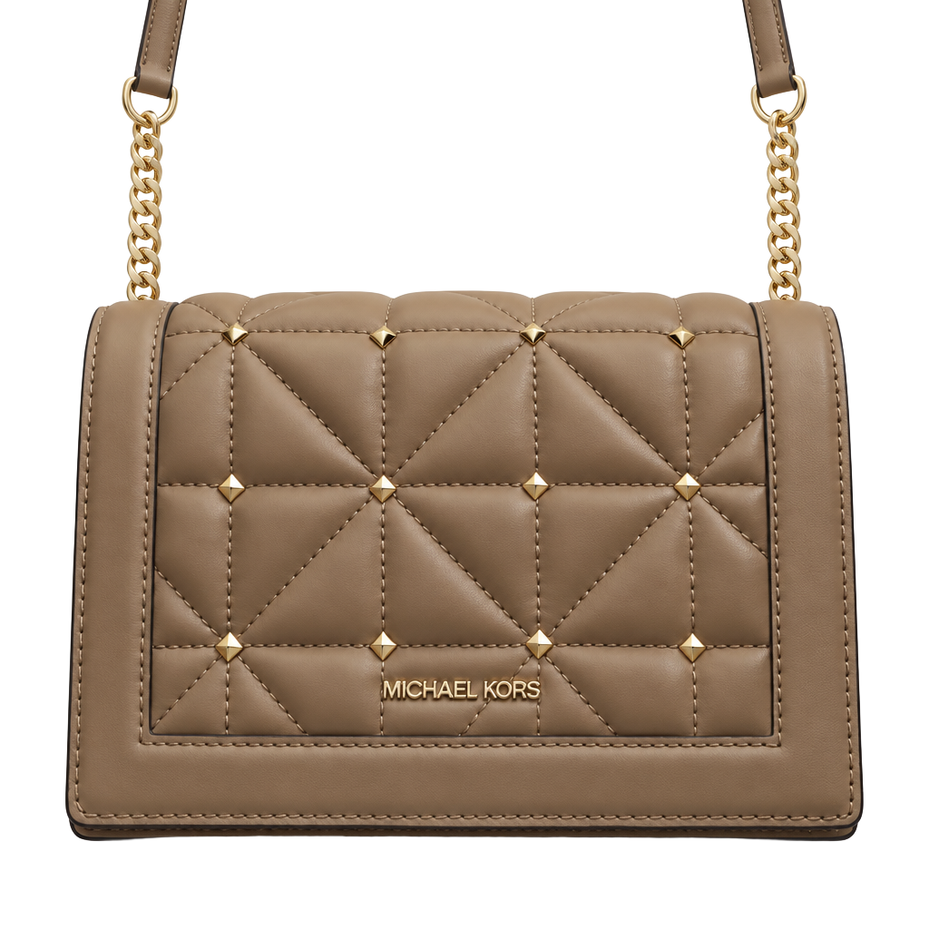 MICHAEL KORS JET SET PALE PEANUT LG FULL FLAP CHAIN CROSSBODY,SHOULDER BAG 1