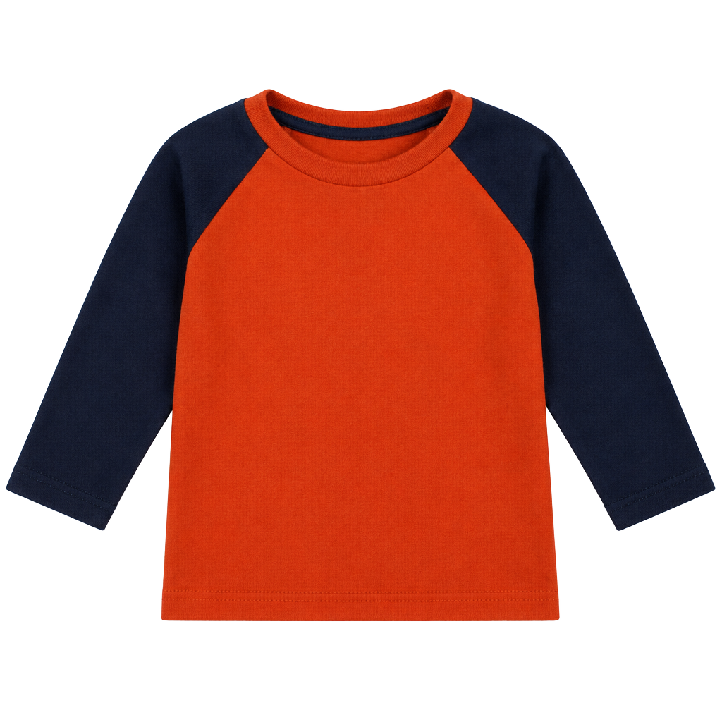 Koala Kids Sweatshirt Size 4T Orange Blue Raglan Pullover 1