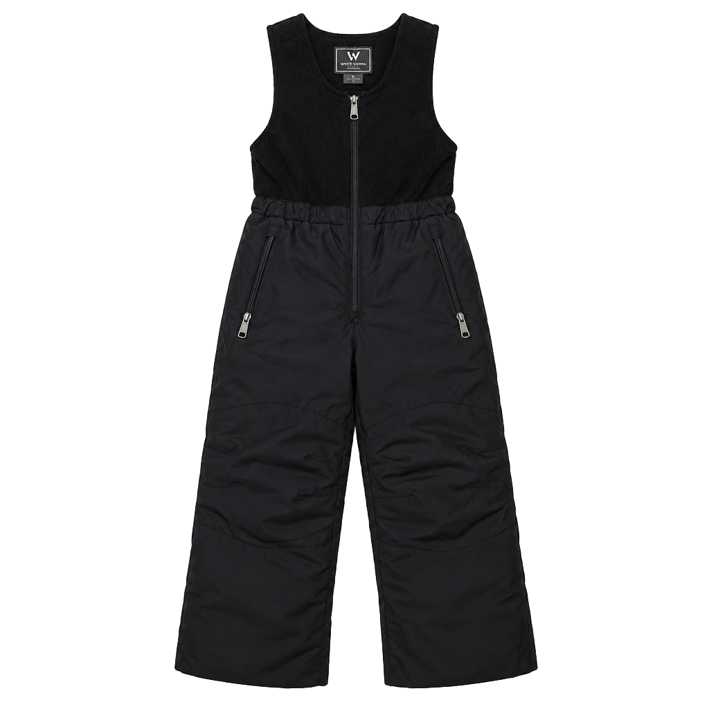 White Sierra Kids 4T Black Snow Bib Ski Pants Fleece Insulated Winter 1