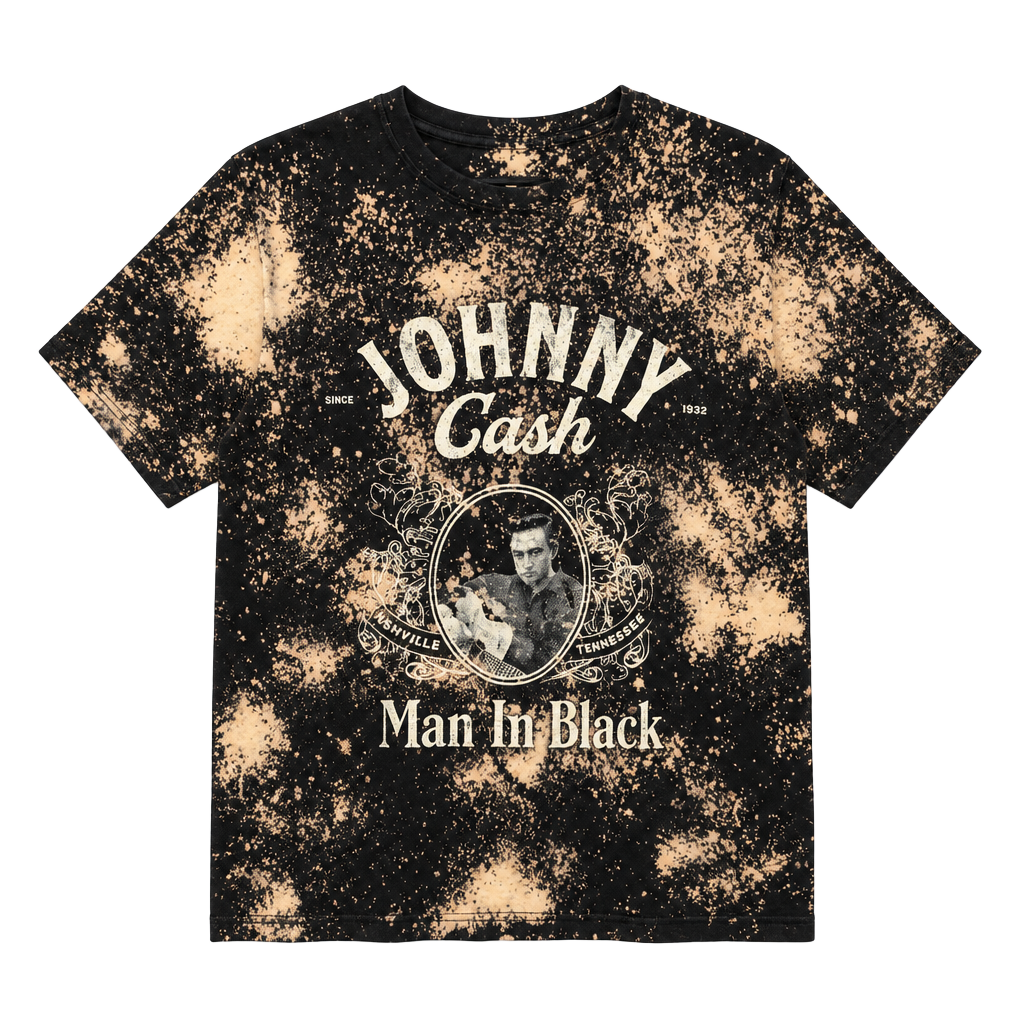 Johnny Cash Bleached Graphic T-Shirt 1