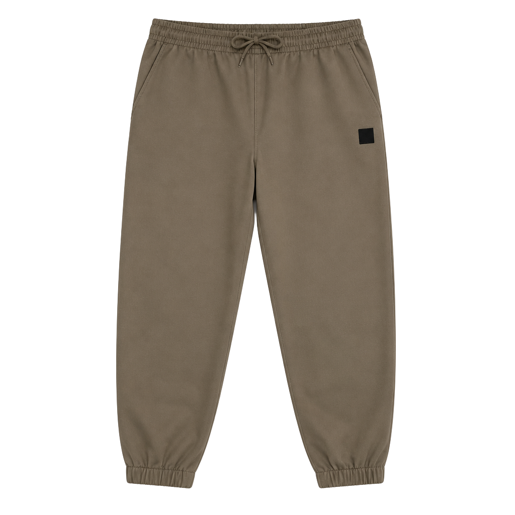 Manfinity Homme Men's Jogger Pants With Patch Pockets And Elastic Cuffs Khaki 1