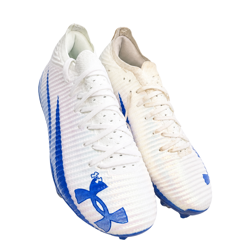 Under Armour Blur Pro White Team Royal Football Cleats Size 12.5 1
