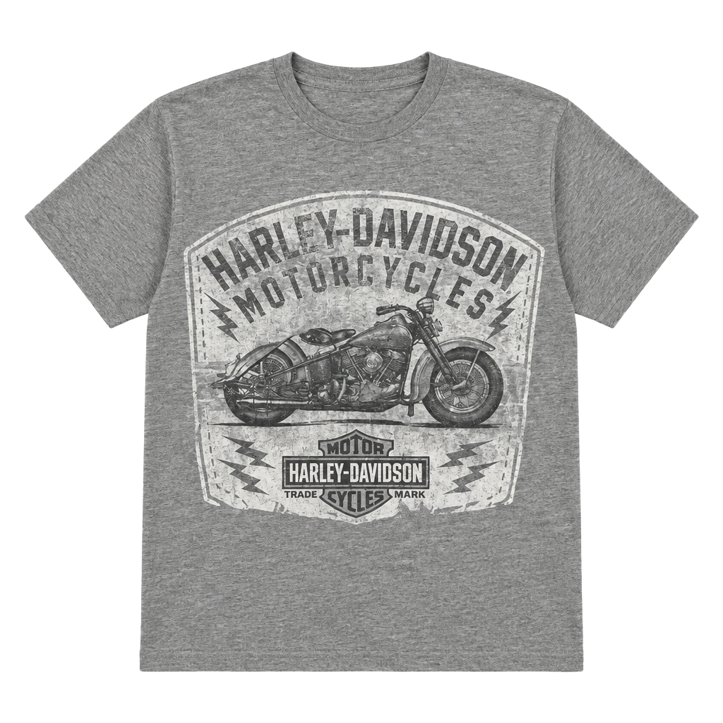 Harley-Davidson Down Home Burlington NC T-Shirt Gray 1