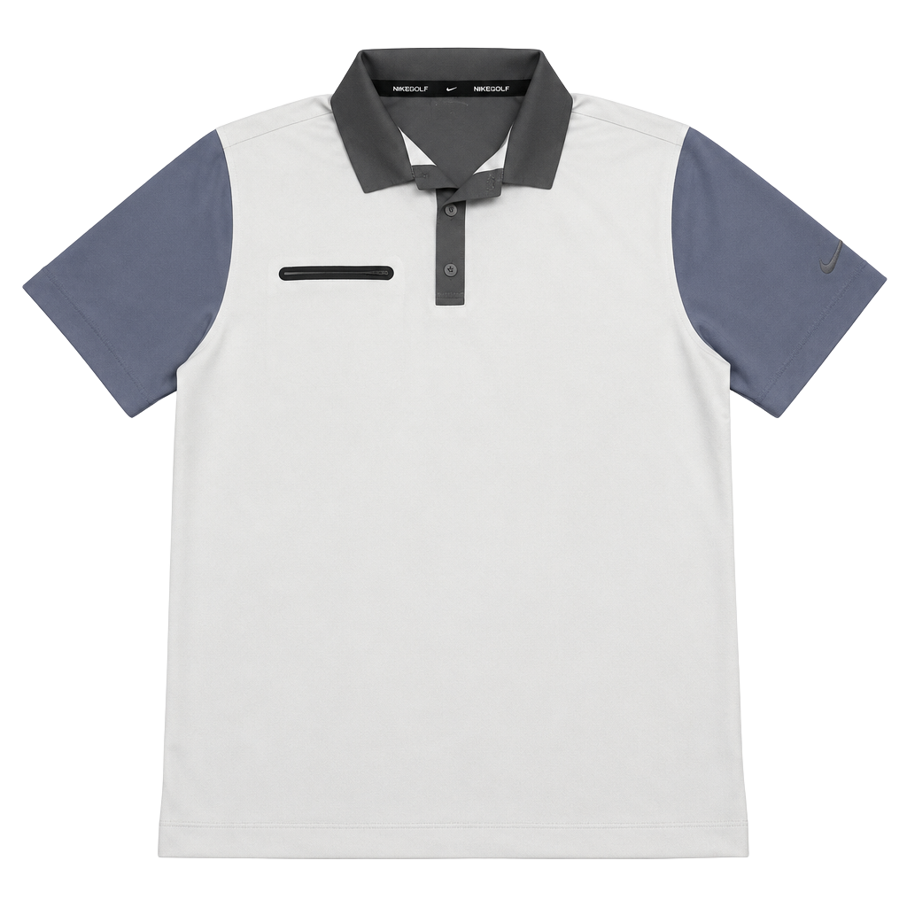 Nike Golf Tour Performance Polo Shirt Size L Gray Blue Dri-Fit 585820-047 1