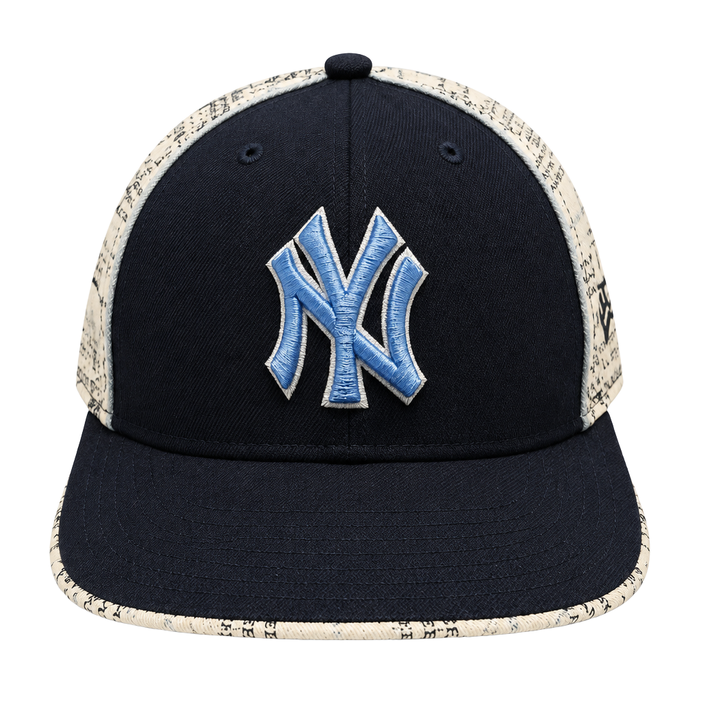 New Era New York Yankees 59FIFTY Fitted Hat Size 7 1/8 Navy Blue 1