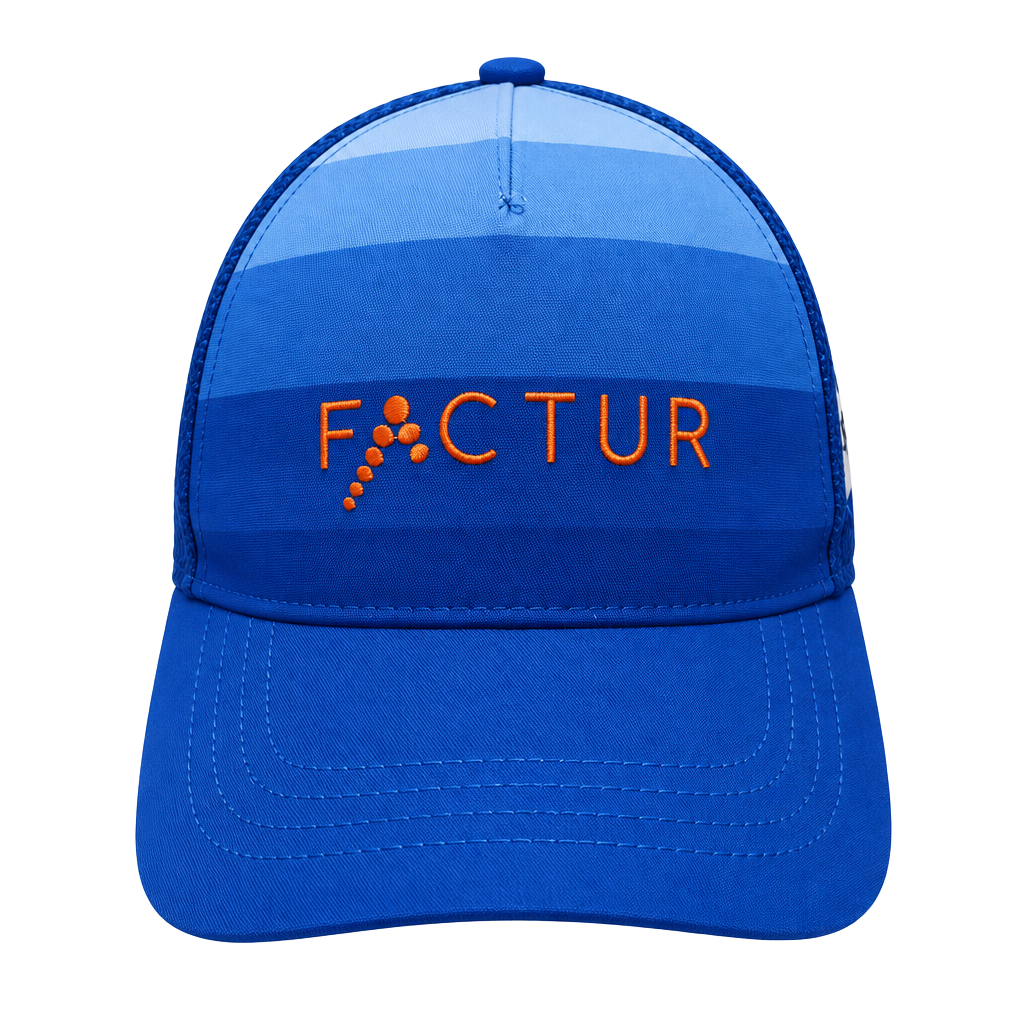 Boco Gear Factur Trucker Hat Blue Orange Adjustable Snapback 1