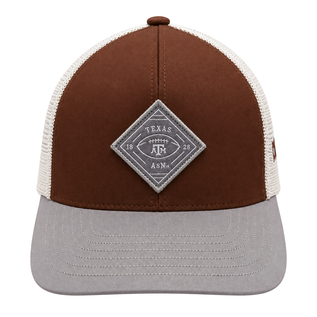Hooey Texas A&M Flexfit Hat Size L-XL Maroon White Gray Diamond Patch 1