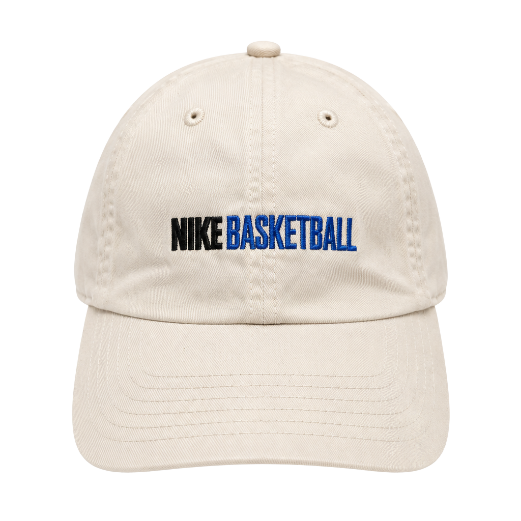 Nike Basketball Vintage Dad Hat White Blue Embroidered Strapback 1