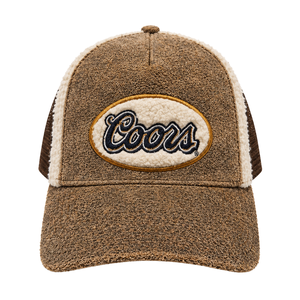 Bio-Domes Coors Trucker Hat One Size Brown Suede Mesh Snapback 1