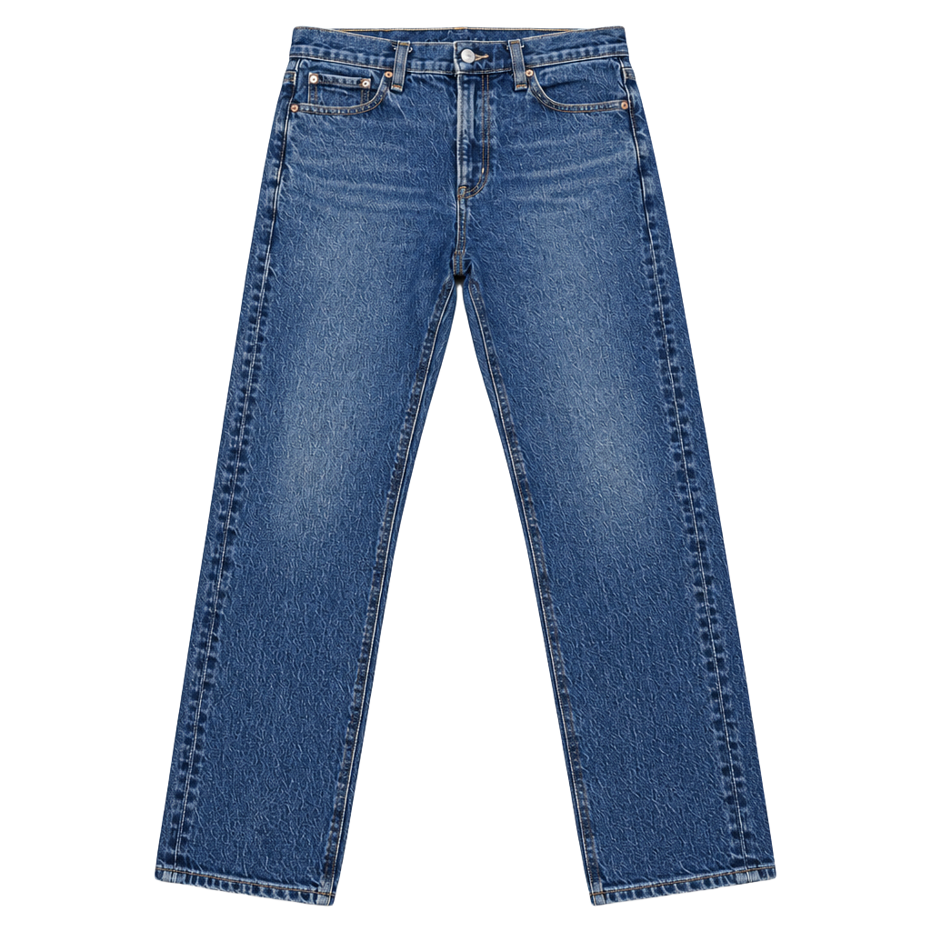 American Eagle Super High-Rise Ankle Straight Jeans Blue Denim 1
